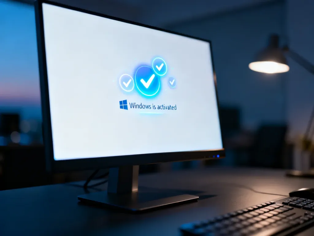 Ekran monitora z informacją o aktywacji systemu Windows 11 wyświetloną w ustawieniach komputera.