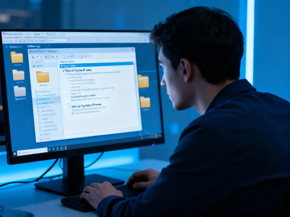 Sprawdzanie lokalizacji i właściwości procesu systemowego Windows