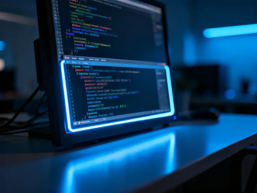 Nowoczesny terminal z linią komend wyświetlony na ekranie komputera w ciemnym motywie.